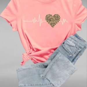 Camiseta con estampado de corazón